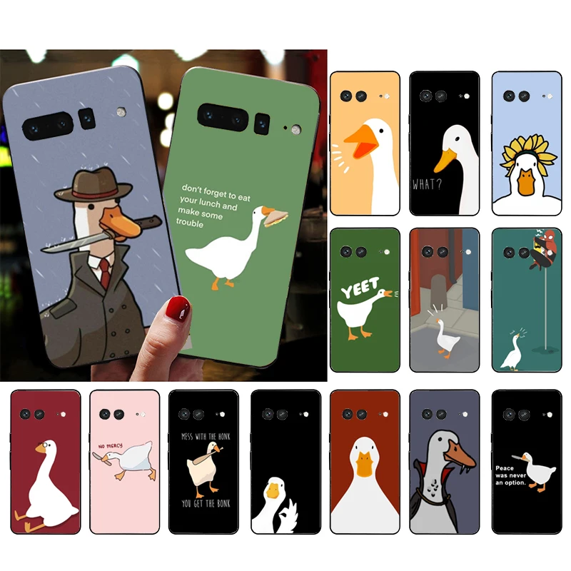 

Cartoon Cute Goose Duck Phone Case for Google Pixel 7 Pro 7 7A 6A 6 Pro 5A 4A 3A Pixel 4 XL Pixel 5 6 4 3 XL 3A XL 2 XL Funda