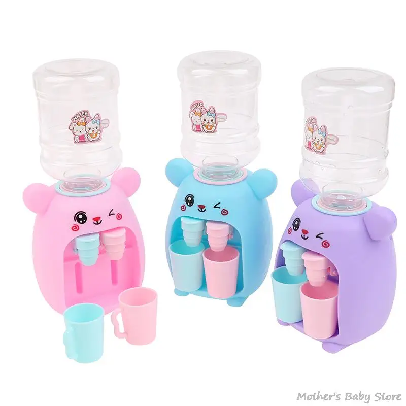 

1pc Mini Water Dispenser Drinking Fountain Kitchen Toy For Children Gift Children Cartoon Water Juice Milk Drinking Fountain Toy