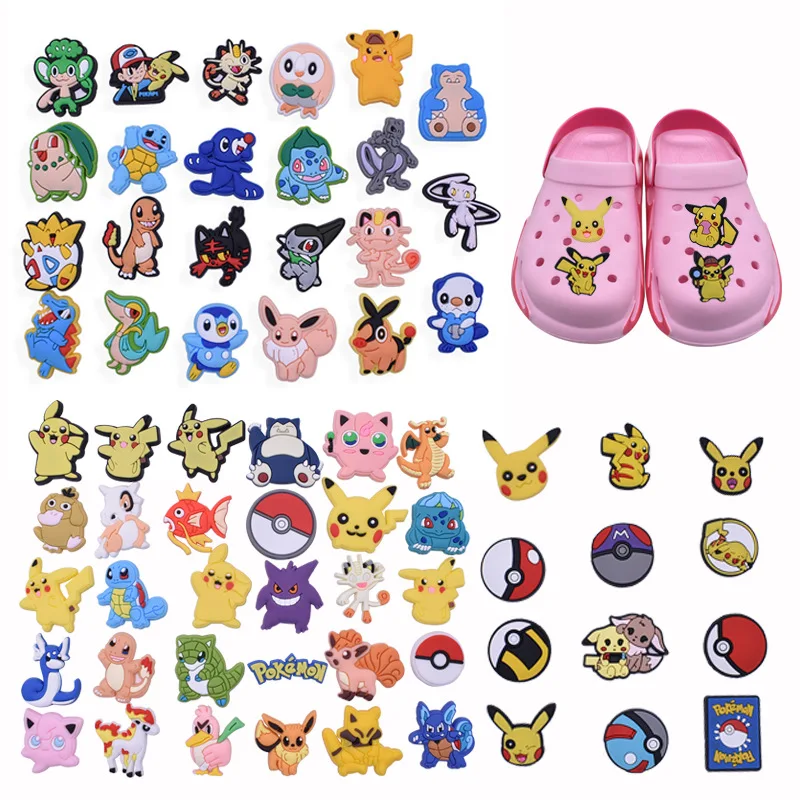 

Y2K Pokemon New Pikachu Hole Shoes Decorative Buckle Accessories Shoe Ornament Shoe Buckle Cute Cartoon Garden Shoe Buckle