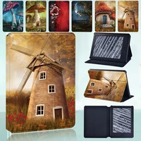 case for kindle paperwhite 5 11th genpaperwhite 1 2 3 forest pattern pu leather stand funda tablet cover for kindle 10th 8th