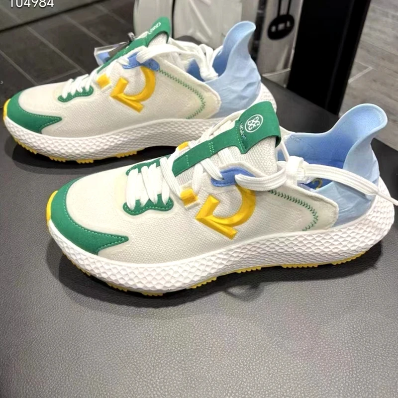 2023 Golf Shoes Women's Korean Brand Leather Material Waterproof Non-slip Comfortable Outdoor Sports Shoes Travel Leisure Shoes