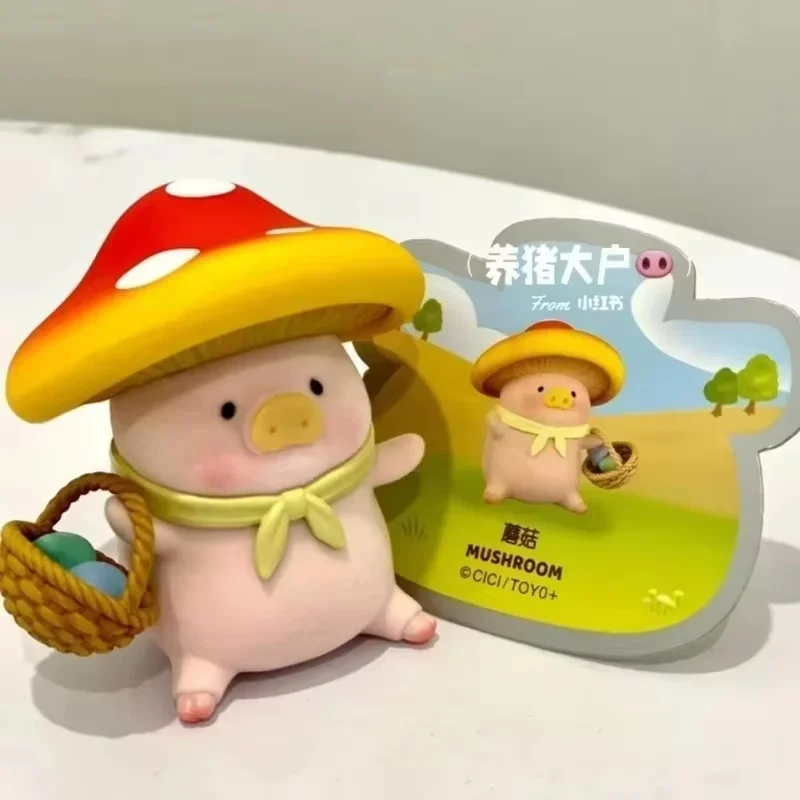 Фото Подлинная серия Lulu The Piggy My Sweet Farm, слепая коробка Kawaii, фигурка свиньи, настольная коллекционная игрушка, загадочная коробка, подарок на день рождения №3