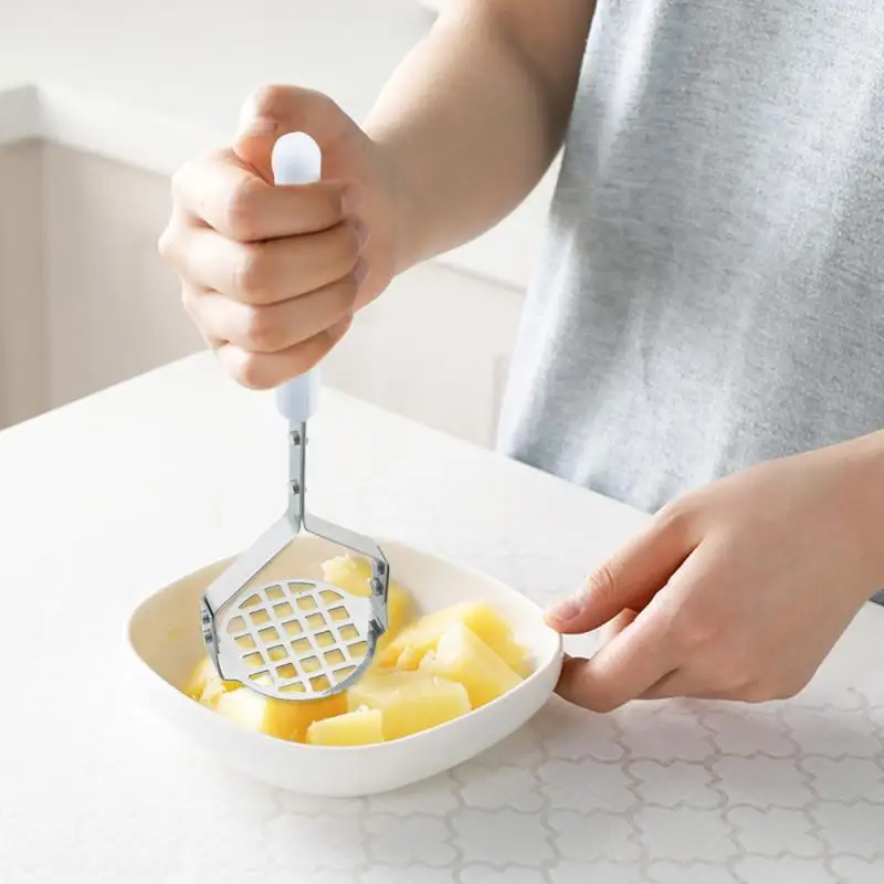 

1PC Stainless Steel Potato Masher Vegetable Fruit Manual Masher Crush Press Maker cooking Tool Gadget Kitchen Accessories
