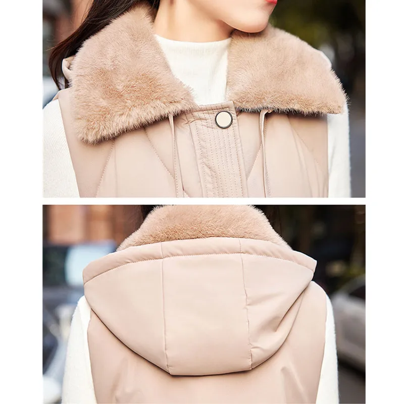 Осень-зима 2022 хлопковые жилеты большого размера пальто без рукавов женский жилет