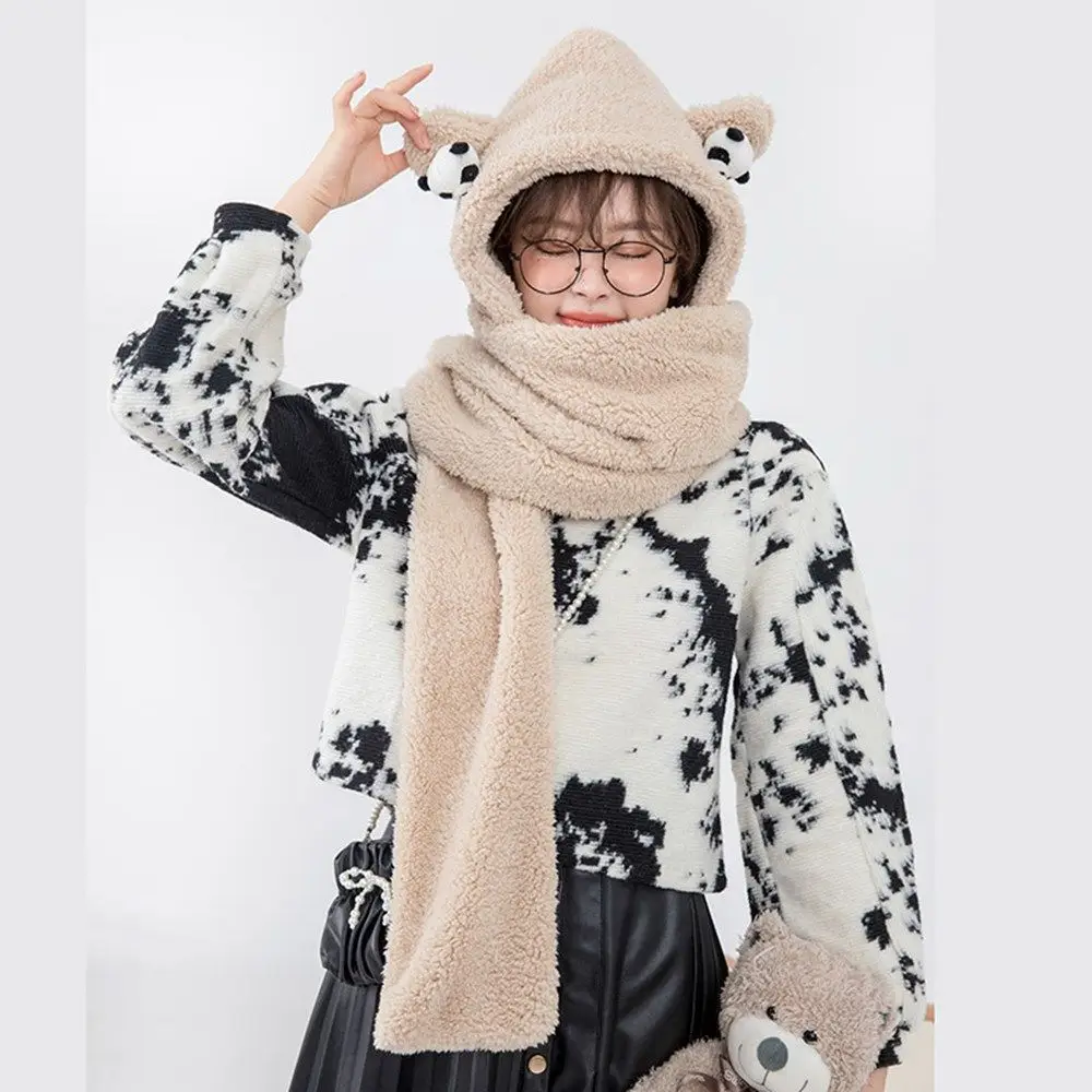 

Модные мягкие утолщенные детские шапки, шапки, милые плюшевые уши панды