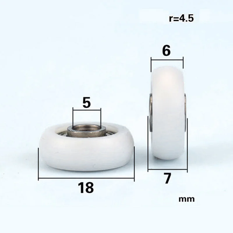 

5 шт. 5x18x6-7 мм подшипниковый шкив, скользящий гусеничный ролик, роликовый шкив, аксессуары для роликовых колес, шкив, колеса для скейтборда, сл...