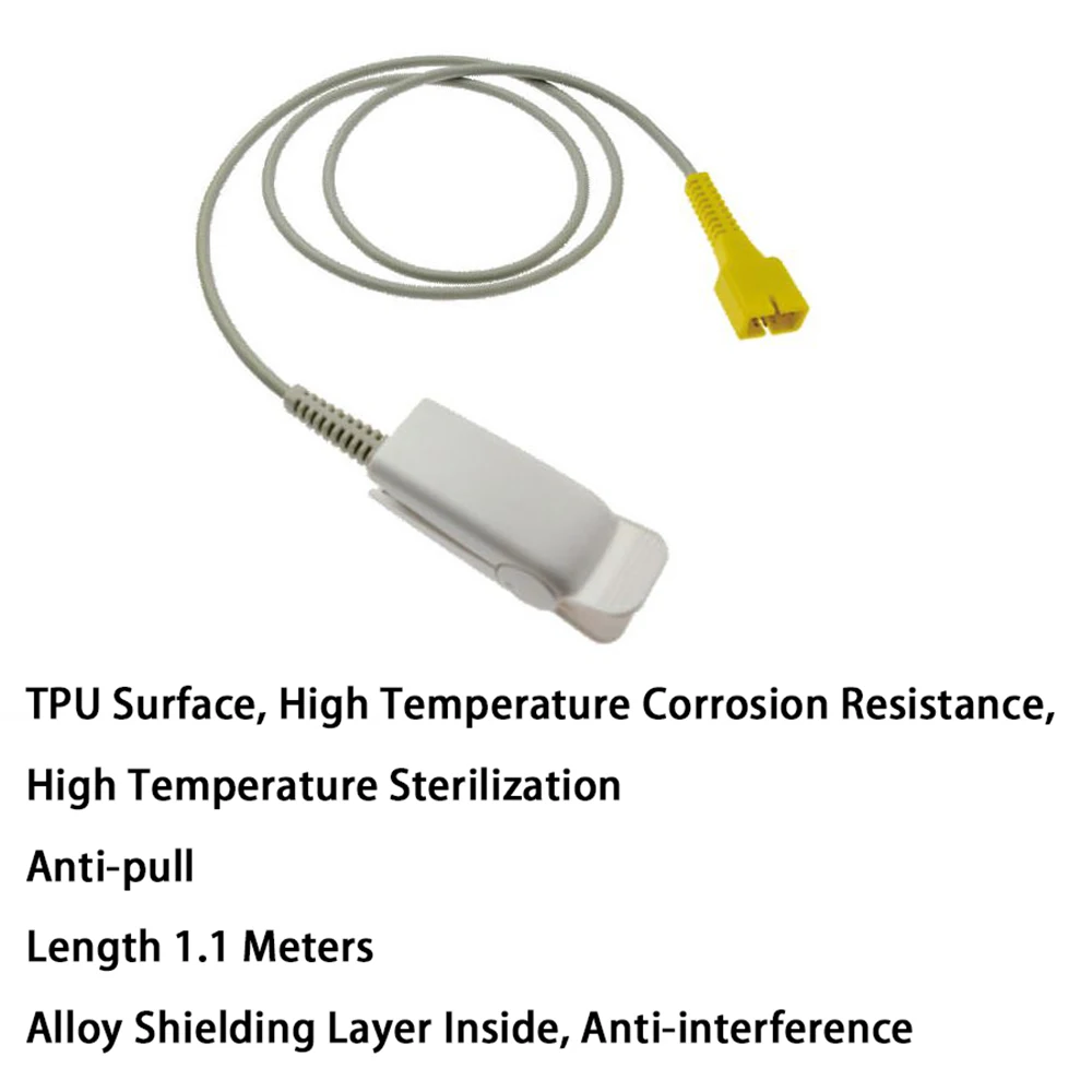 Совместим с монитором MEK. Многоразовый датчик Spo2 крови кабель датчика для