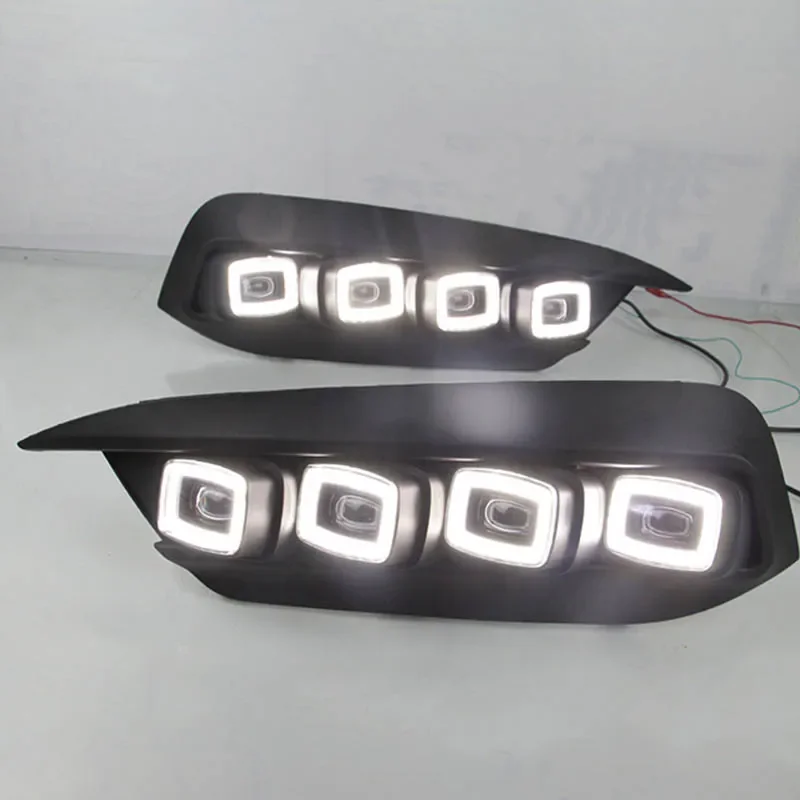 Новейший дизайн функция желтого сигнала поворота 12 В автомобильные DRL