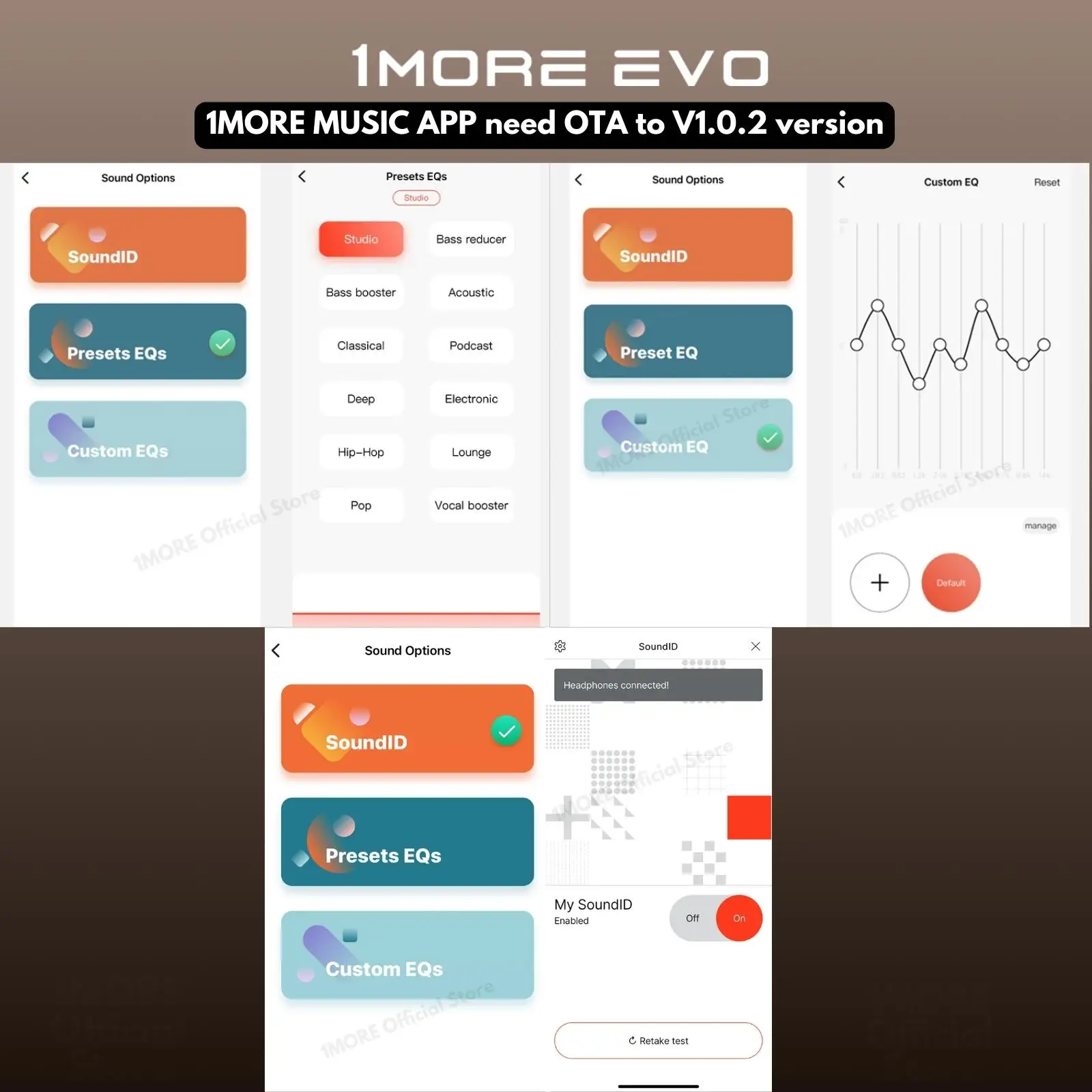 1MORE EVO True Wireless Наушники Hi-Res LDAC Bluetooth 5.2 42dB ANC с шумоподавлением SoundID Earphone Connect 2