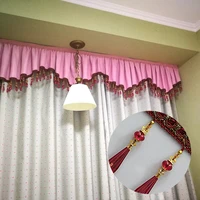 1 meter european curtain decor crystal lace tassel fringe accessories pendant diy chandelier trim waterdrop beads hanging spike