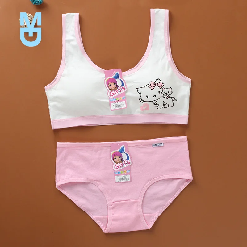 

New Young Girls Underwear Set Teenage Clothes Sets Teenager Sport Underwear Training Bra For Girls Teen Bra And Panties Sets