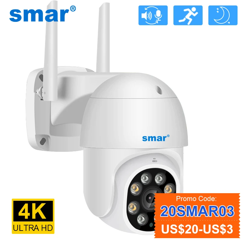 

Smar Wireless Camera 2MP 3MP 5MP 8MP 4K Outdoor Two Way Audio WiFi IP Camera Auto Tracking Ai Humanoid Detection ONVIF ICSEE APP