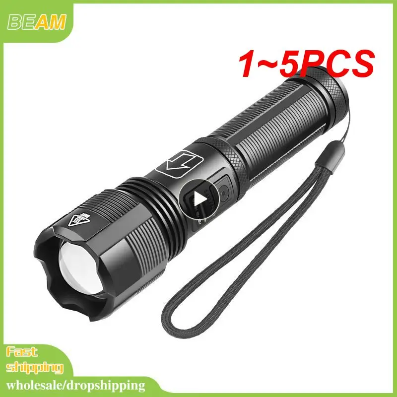 

Светодиодный фонарик с сердечником из алюминиевого сплава, 1 ~ 5 шт., XHP70.2 XHP50.2, тактический охотничий Перезаряжаемый Usb масштабируемый фонарь 18650 AAA