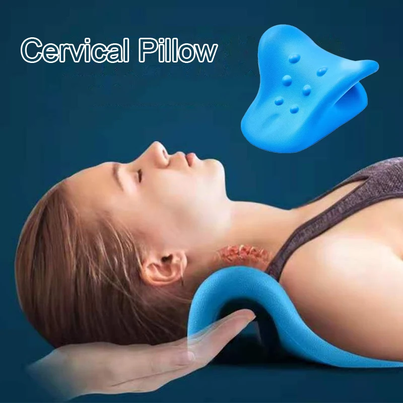 

Neck Shoulder Stretcher Relaxer Cervical Chiropractic Traction Device Pillow for Pain Relief Cervical Spine Alignment Gift