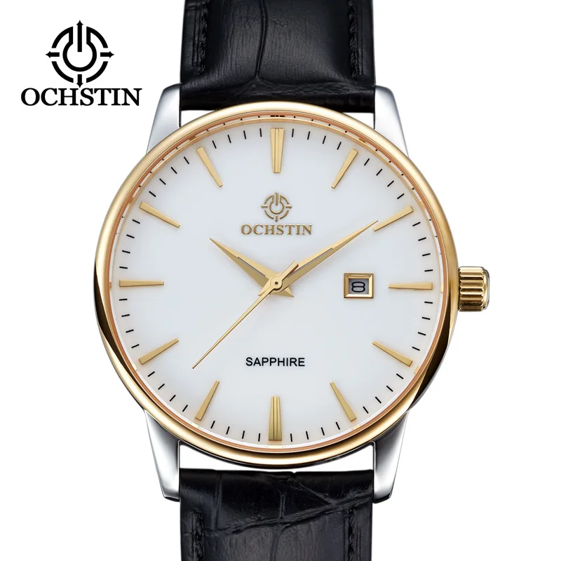 

Brand Stainless Steel Watch Case Counter Quality High-End Watch Couple Quartz Watch Cowhide Simple Business Men's Watch Agent