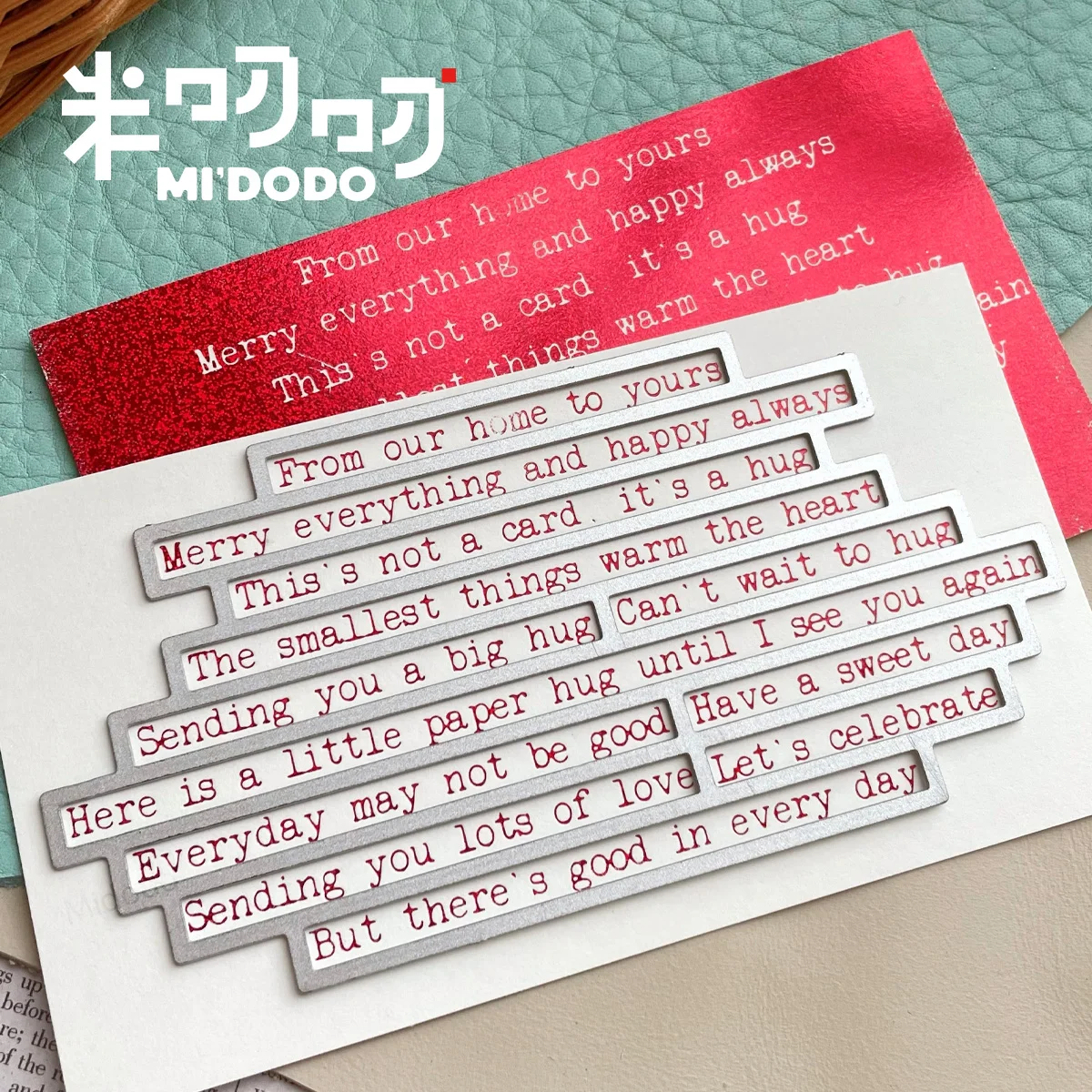 Благословение длинное предложение Мерцающая фольга пластина и штамп набор 2022