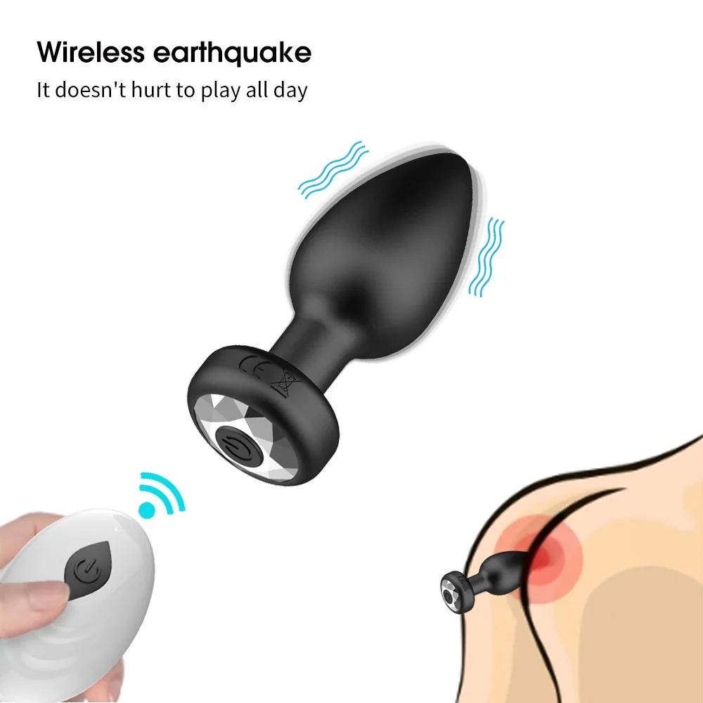 Беспроводной пульт дистанционного управления Анальная пробка Вибраторы