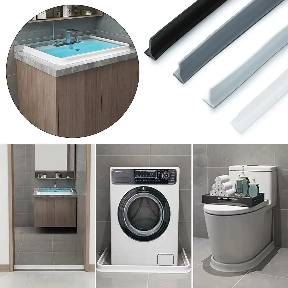 

Self-Adhesive Silicone Bathroom Water Stopper Water Retaining Strip Bendable Bathroom Door Washing Machine Shower Dam Barrier