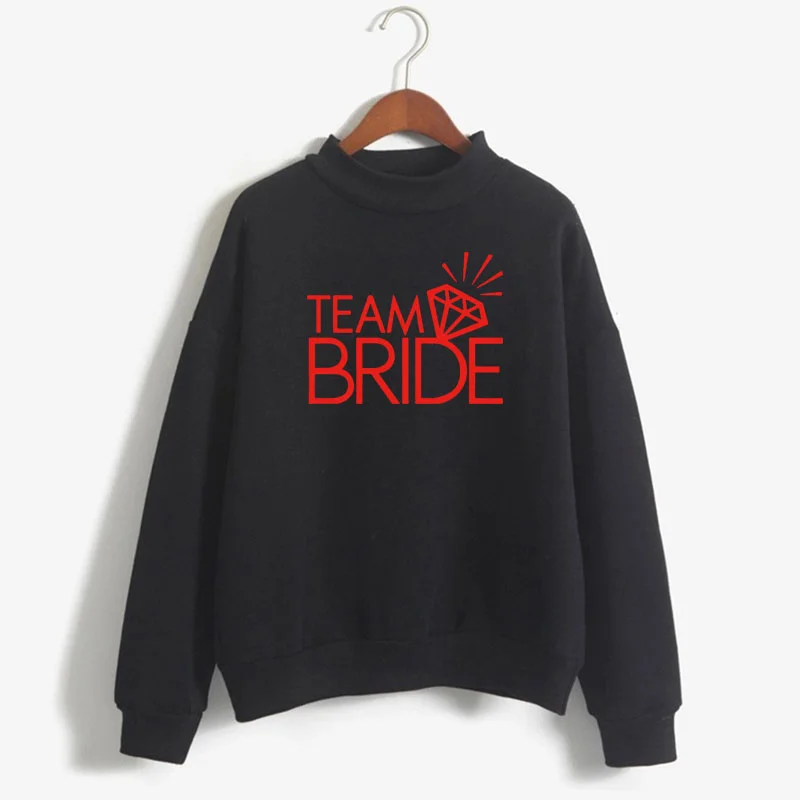 

TEAM BRIDE O-neck Hoodies Wedding Party Funny hoodie Female winter Tops Women Tumblr Bride Harajuku sweatshirt DW367