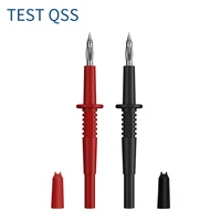 qss 2pcs test pin 1mm test probe tips electrical connector 4mm female banana plug multi meter needle q 30017