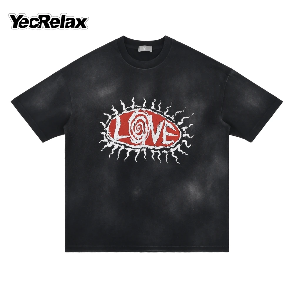 

Men's Horror English Print T Shirt Spring Summer Gothic Hip Hop Style Clothing Oversized Cotton Comfort Short Sleeve Top T Shirt