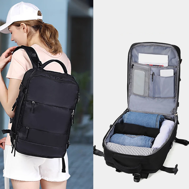 

Student Backpack Female High-capacity Boarding Business Trip Luggage Bag Girl Boy's Junior High School New Travel Backpack