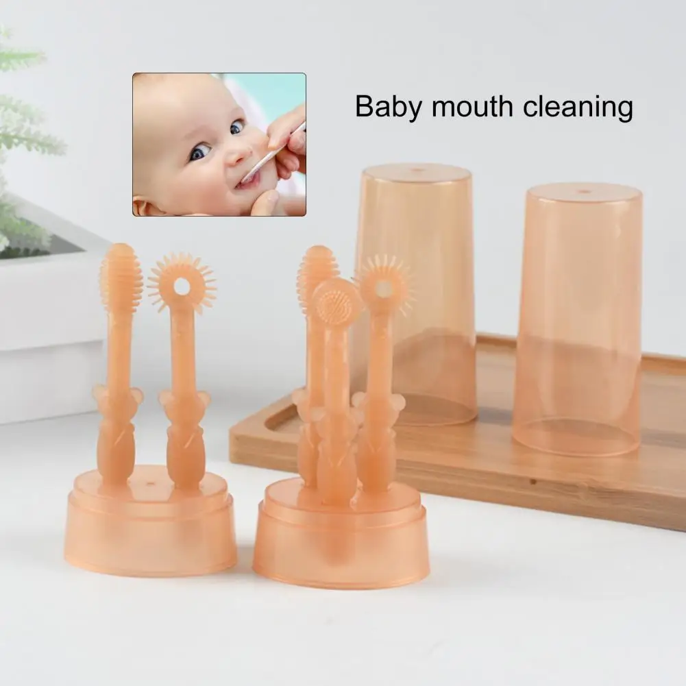 

Manual Toothbrushes Modern Non-stick Children Silicone Toothbrushes Corrosion-resistant Anti-scratch Children Toothbrushes