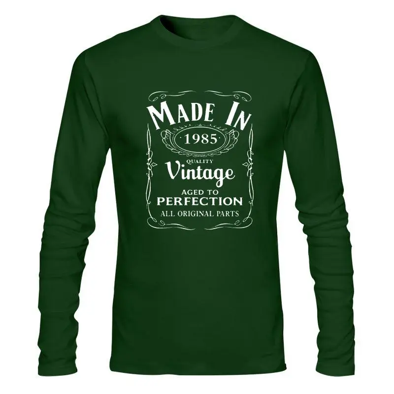 

Man Clothing New Made In 1985 T-Shirt Born 34Th Year Birthday Age Present Vintage Father Top Tees For Man Gift