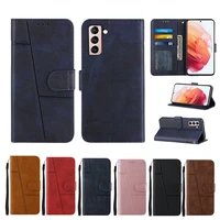 retro splicing flip leather case for galaxy s22 plus s21fe s20ultra full cover note 20 wallet case with card slot kickstand capa