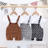 printed shirt casual shorts two piece suit baby clothes toddler boy 0 5 years old summer sleeved graphic tee kid child camisetas