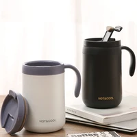 350500ml coffee cup stainless steel hot cold thermal mug with handle portable coffee cup travel office tea cup thermal bottle