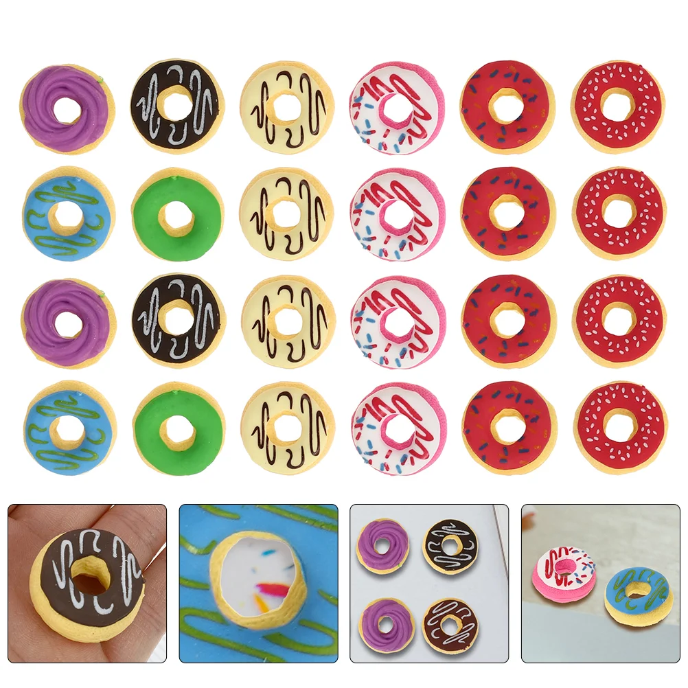 

24 Pcs Rubber Band Mini Puzzles Kids Eraser Lovely Pupil Bulk Erasers Donut Rubbers Plastic Child Toy Colorful