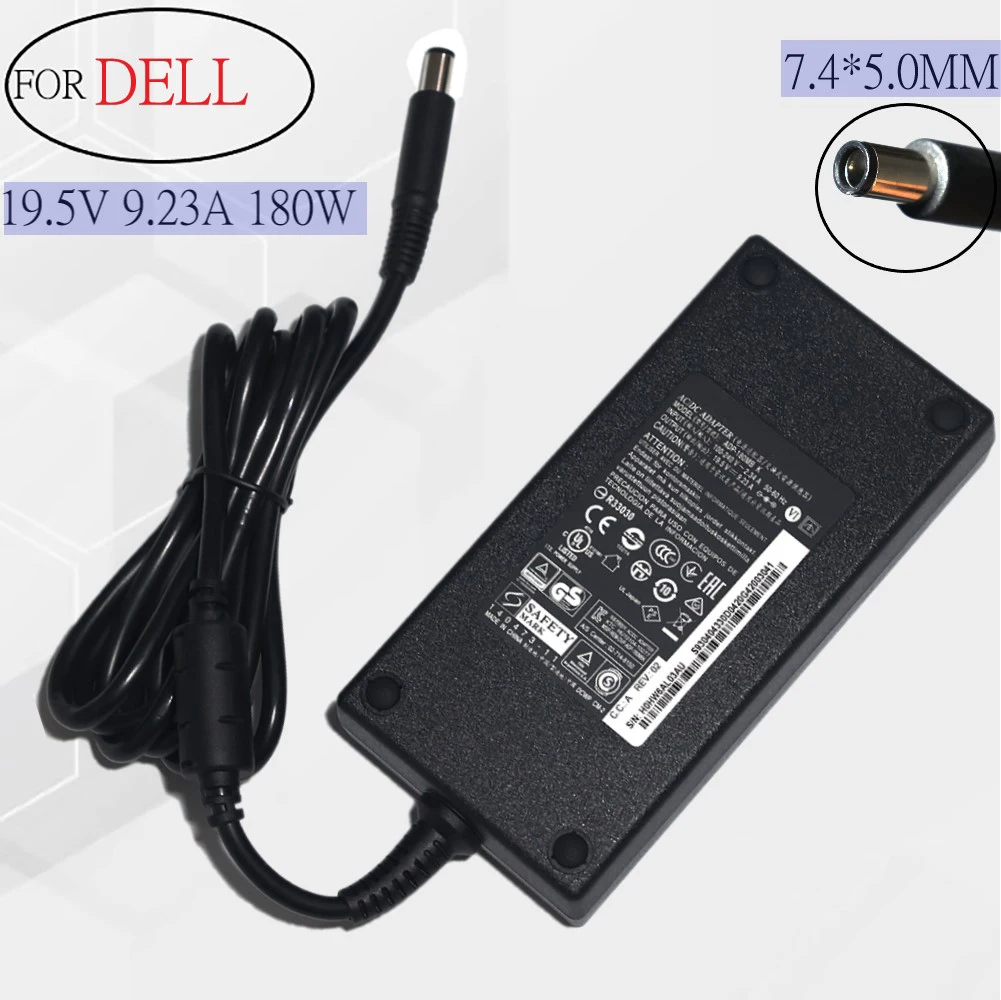 

Genuine 19.5V 9.23A 180W Laptop AC DC Adapter Charger for DELL DW5G3 0DW5G3 ADP-180MB D DA180PM111 Power Supply