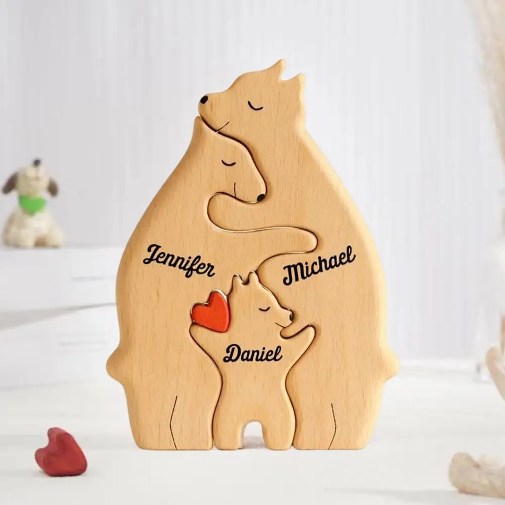 Деревянная скульптура в форме медведя индивидуальное имя деревянный медведь