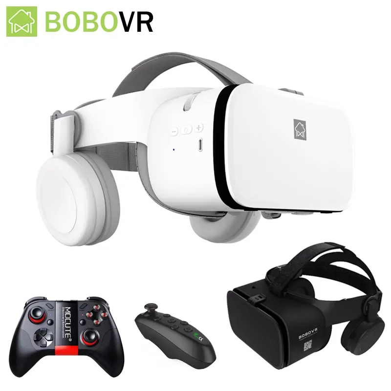 

Bobo VR Z6 Smart 3D Casque Viar Bluetooth 3D Glasses Virtual Reality Headset Helmet Goggles Lenses for Phone Smartphone 4.7-6.2&