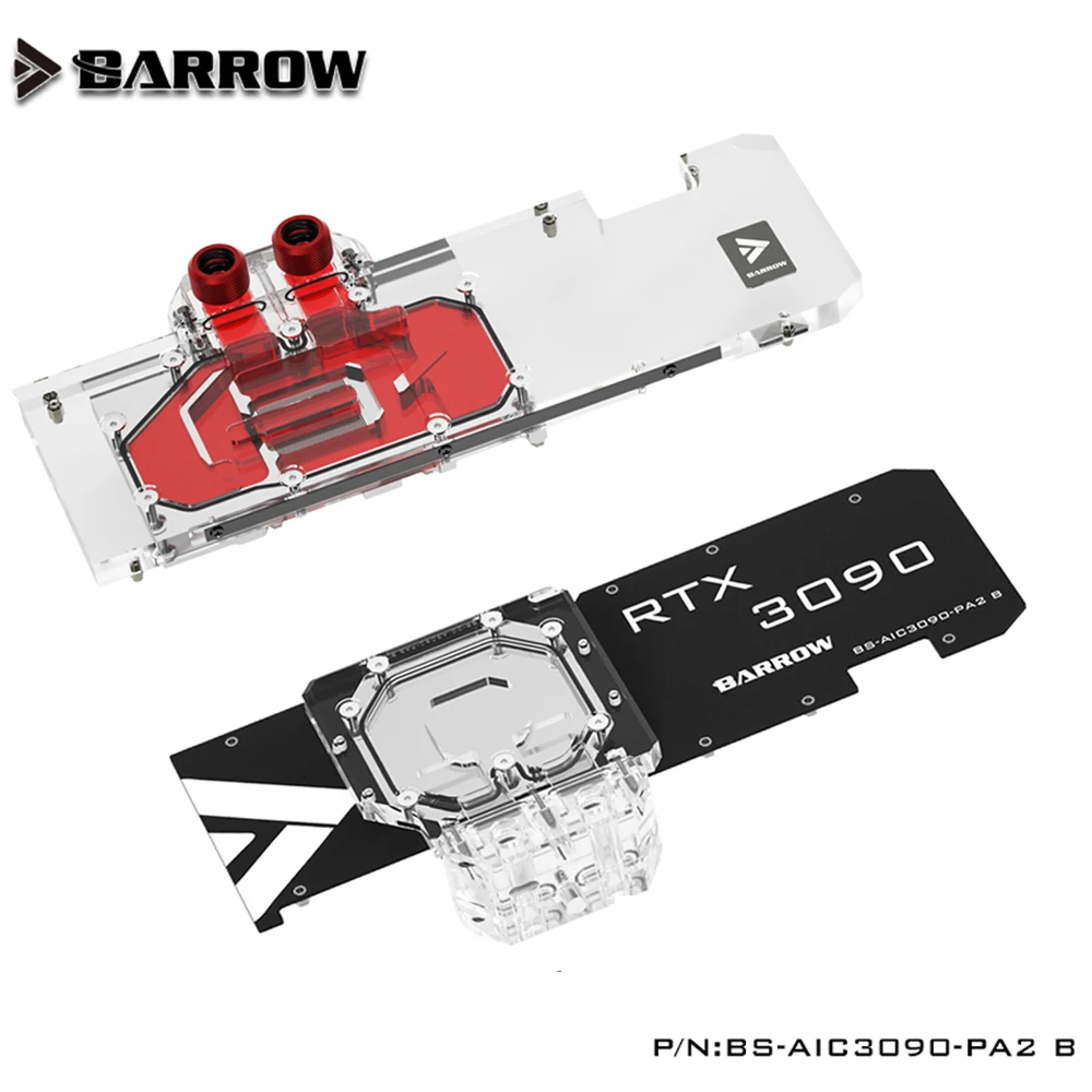 

Barrow 3090 GPU Water Cooling Block Full Cover Graphics Card Block for ZOTAC RTX 3090 TQ OC,VGA Cooler BS-AIC3090-PA2