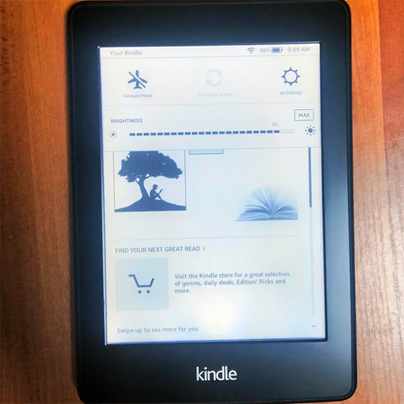 Фото Электронная книга Kindle Paperwhite 6-го, 7-го, 10-го поколений с подсветкой, 6-дюймовый сенсорный экран E-ink, Wi-Fi, USB, б/у №5