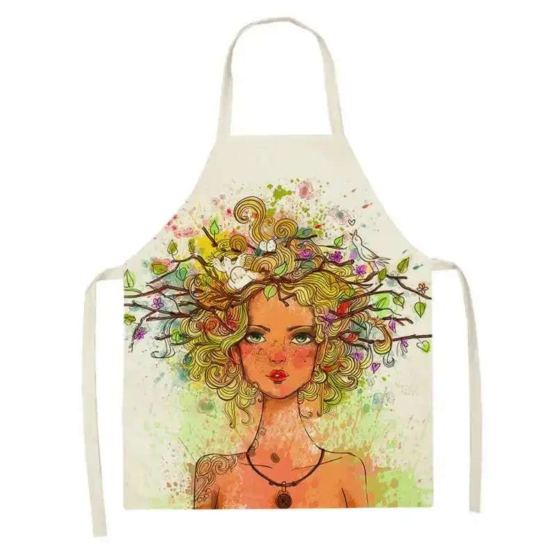 1 шт. Женский фартук из льна без рукавов