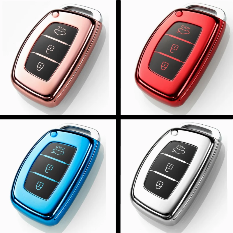 

FLYBETTER TPU 3Button Smart Key Case Cover For Hyundai IX35 Verna Elantra Tucson Ioniq IX25 I30