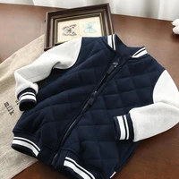 boys coat jacket outwear tops cotton 2022 navy blue thicken plus velvet winter autumn school gift overcoat childrens clothes