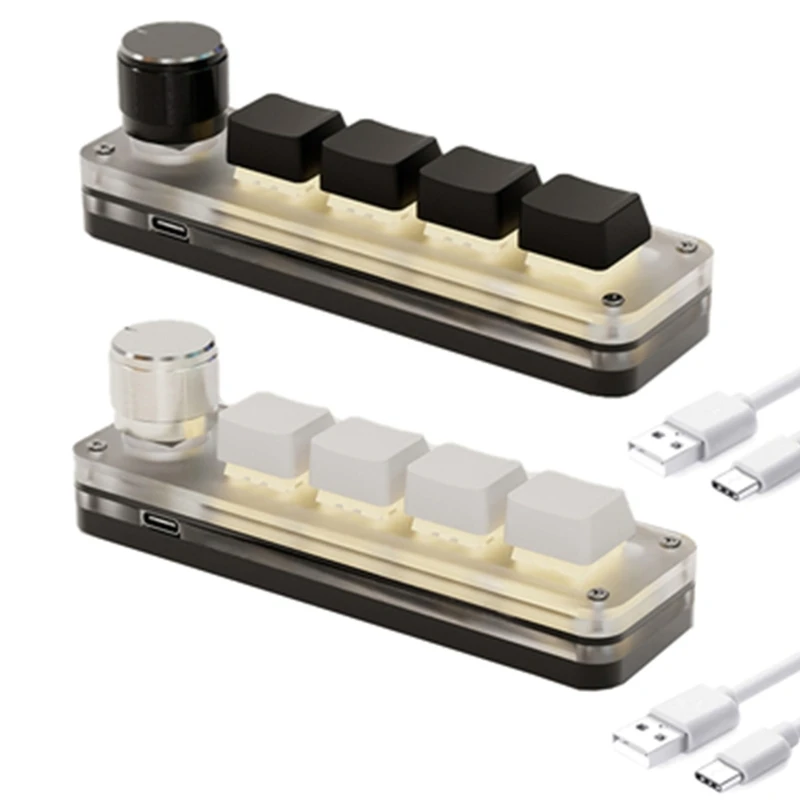 

Programming Macro Custom Knob Keyboard RGB 4 Keys Copy Paste Mini Macropad