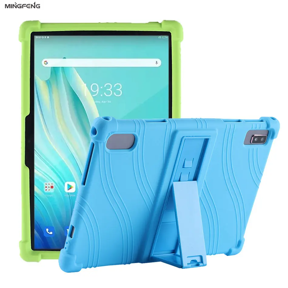 

4 Thicken Cornors Silicon Cover Case with Rear Kickstand For Digma CITI 1312C 4G 2022 10.1" Tablet PC Soft Protective Shell