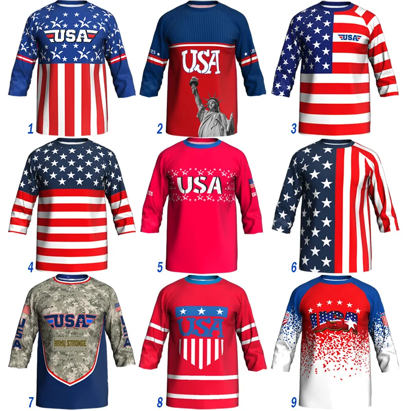 

Mountain Bike MTB Motocross USA Shirts Men's Downhill Jerseys Offroad DH Motorcycle 3/4 Sleeve Sportwear American Rider Clothes