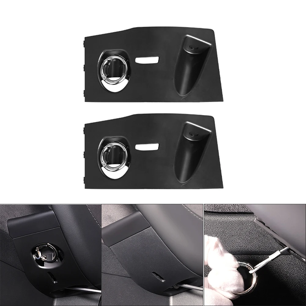 

2 Pcs/set Black Rear Physical Door Lock Mechanical Switch Unlocks Rear Door Handle Unlock Button For Tesla Model 3 / Y