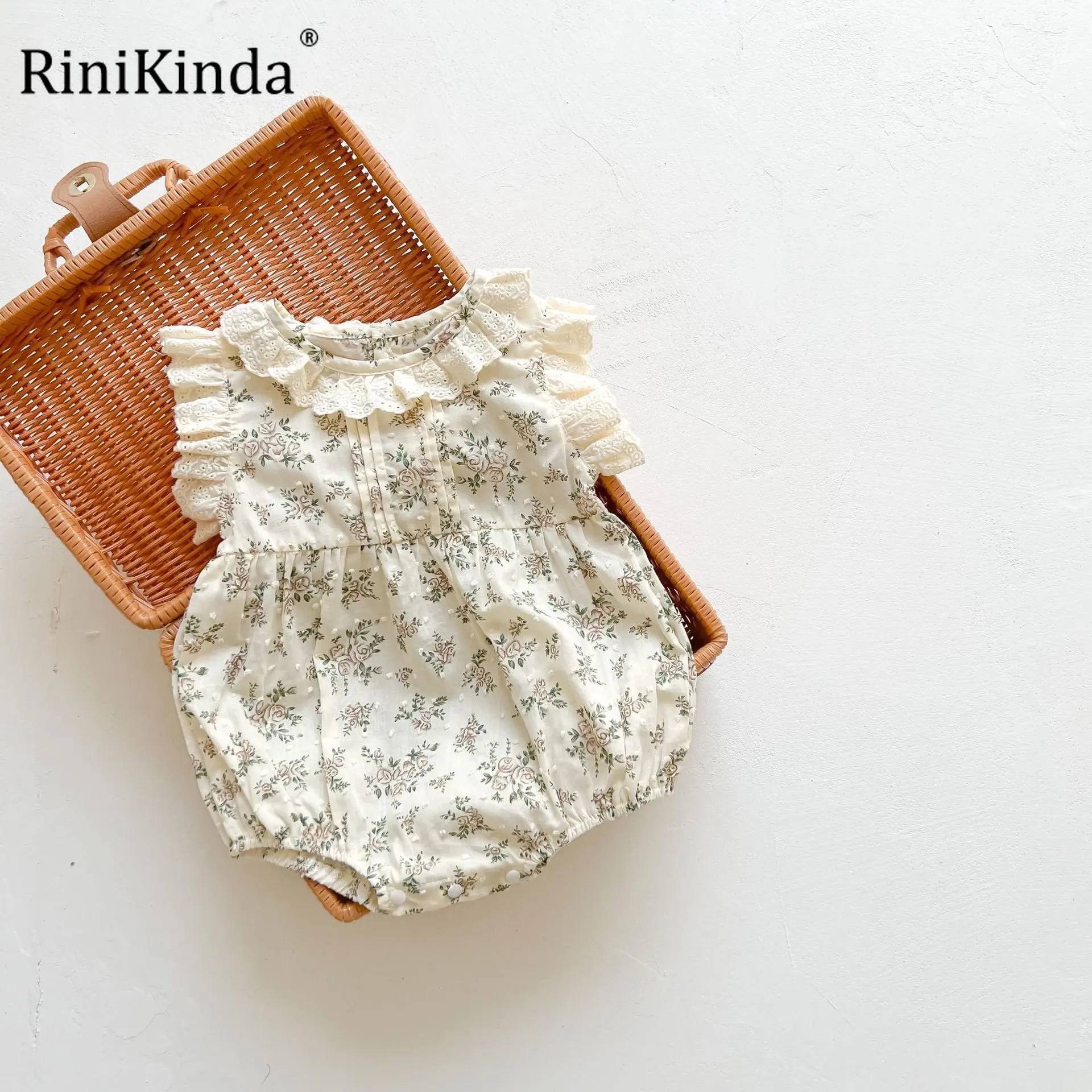 

Детский комбинезон для девочек rinikind 2022, летний Летний комбинезон для маленьких девочек с летящим рукавом, детская одежда, комбинезоны для д...