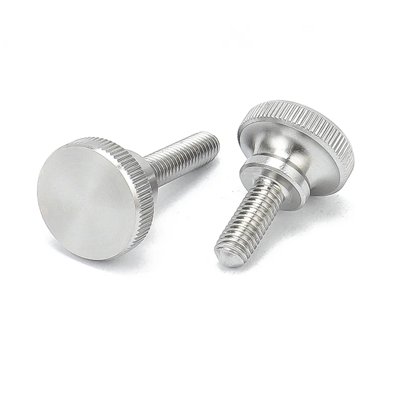 Stainless Steel M3M4M5M6M8 Knurled Thumb Screws Hand Step Handle Twist Adjusting Bolts Large Flat Round Head Tornillos Parafuso images - 4