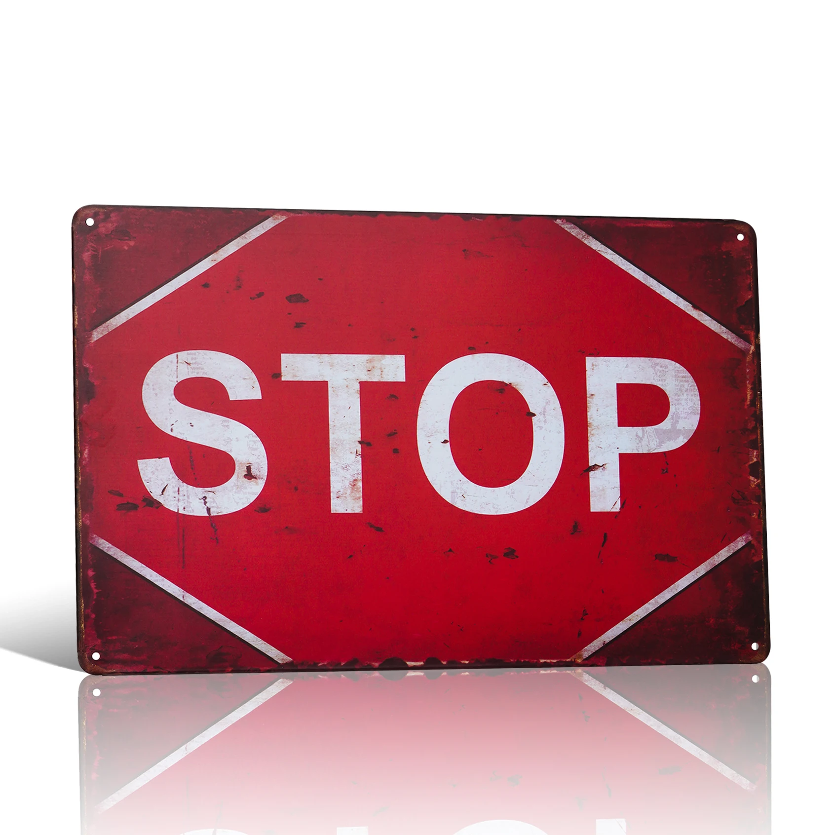 

Warning Stop Sign Funny Outdoor Road Sign Vintage Decor