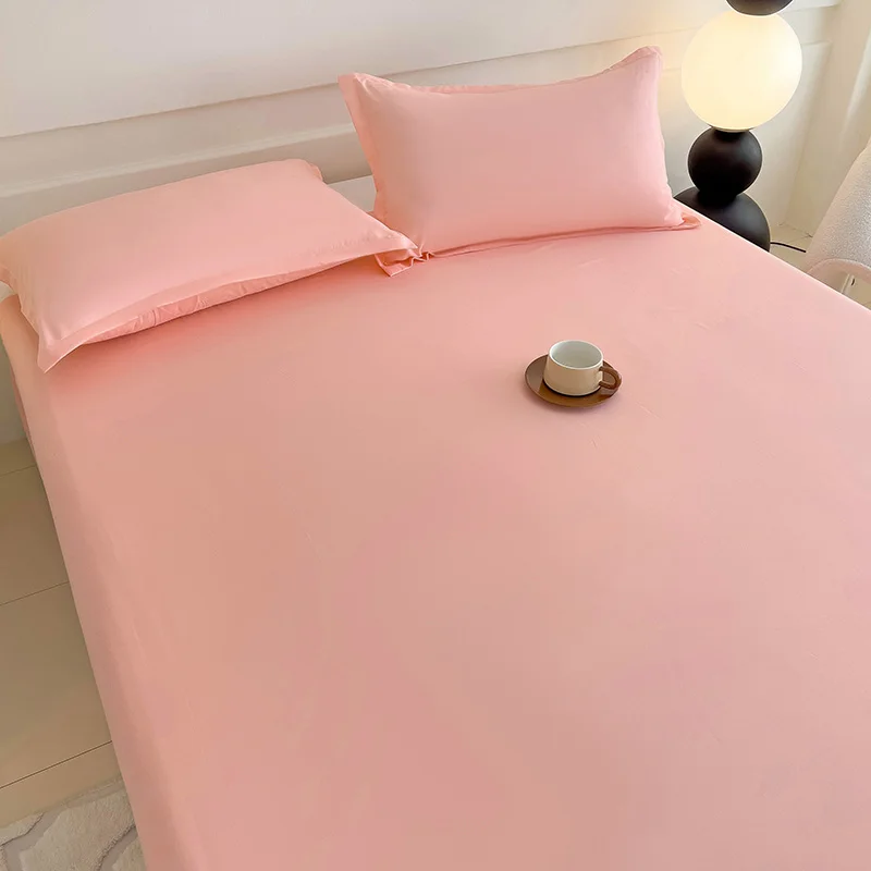 Женская розовая плоская простыня однотонная верхняя удобные прочные постельные