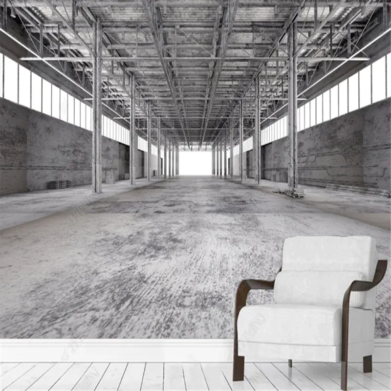 

Factory Industrial Style Wallpaper for Living Room Cement Texture Sofa Background Wall Papers Home Decor Mural Papel De Parede