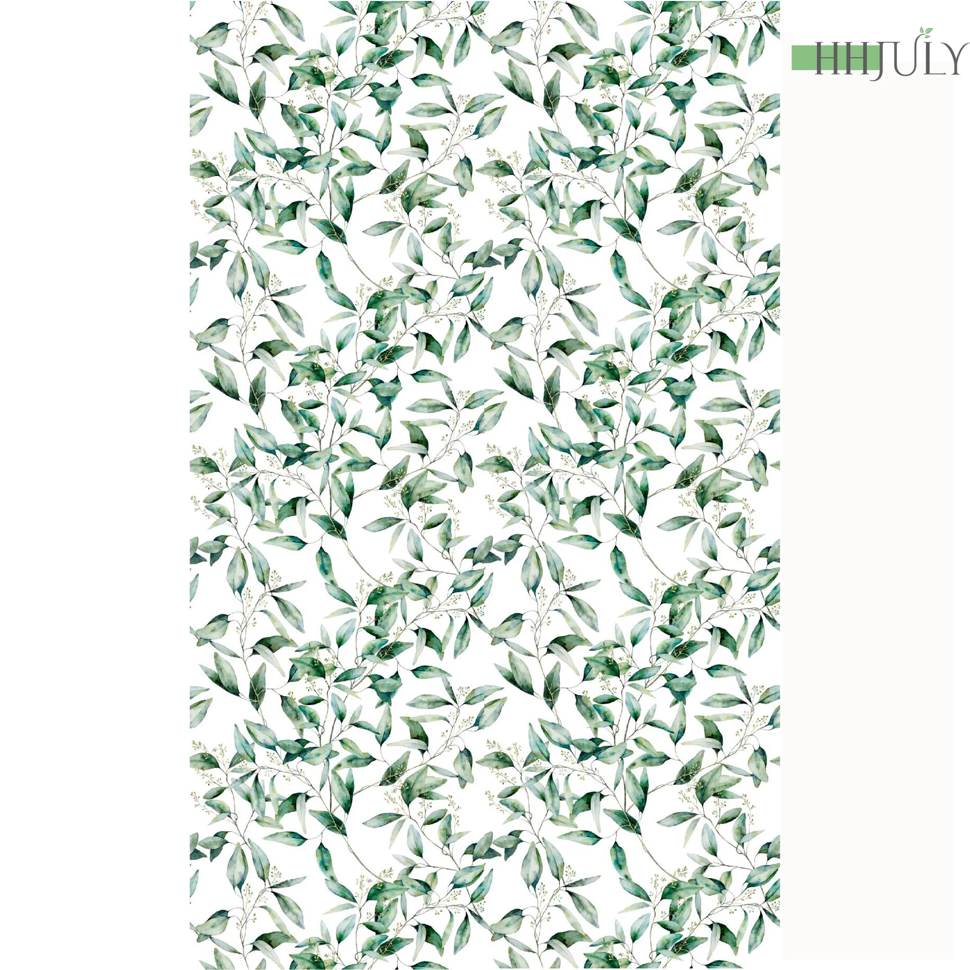 

Green Plants And Flowers Seamless Self Adhesive Wallpaper Bedroom Living Room Study Home Decoration Background Makeover Stickers